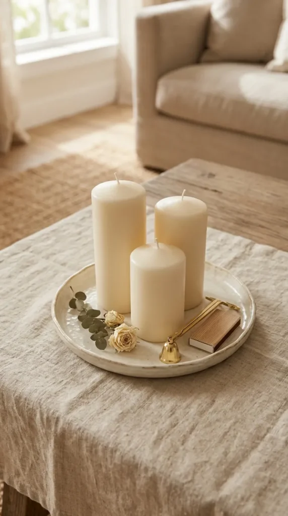 candle tray styling ideas