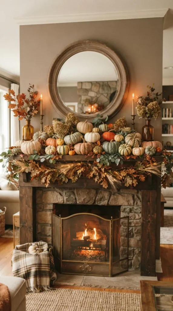 mantel fall decor ideas
