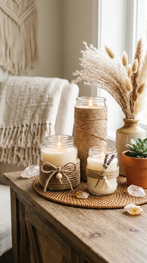 boho candle decor ideas