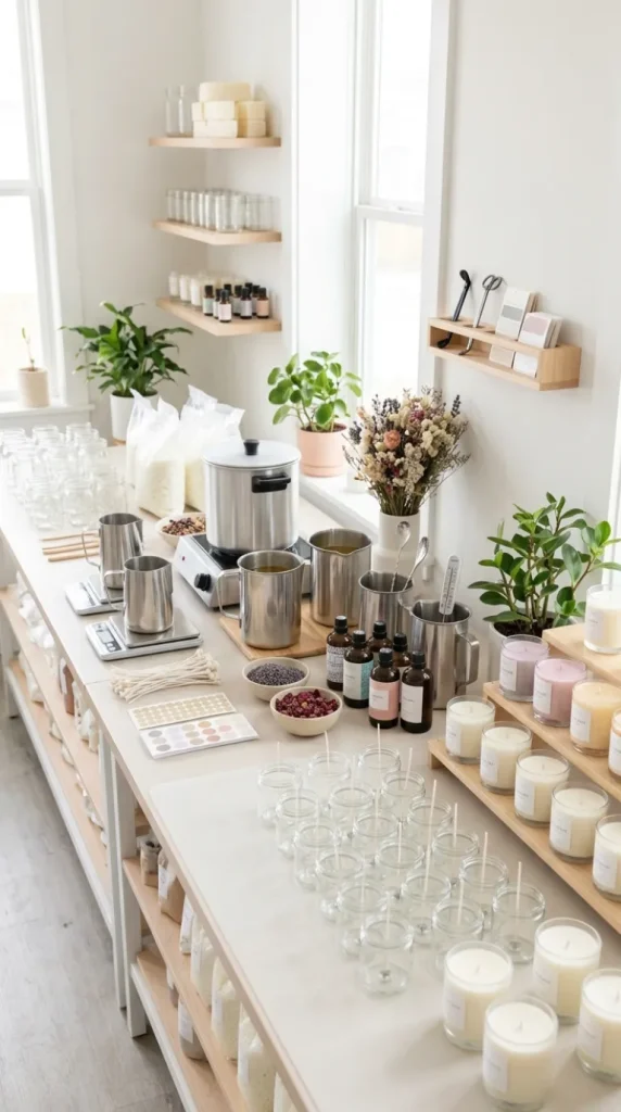 candle-making studio ideas