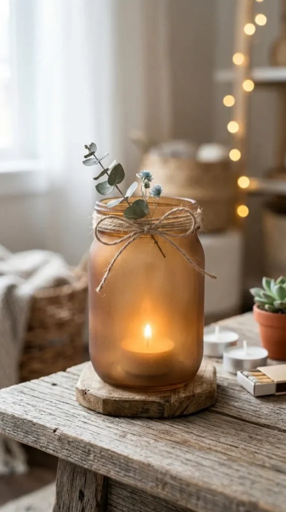 frosted glass candle holder ideas