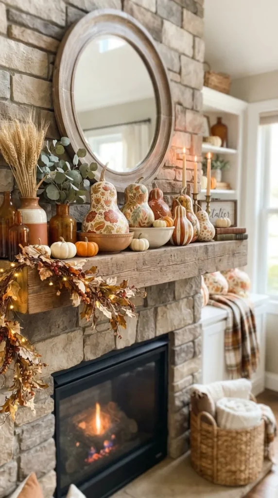 mantel fall decor ideas
