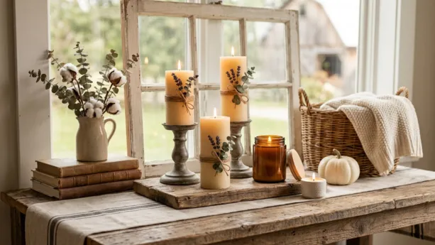 farmhouse candle decor ideas