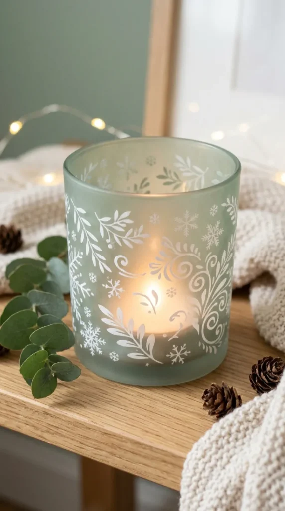 frosted glass candle holder ideas