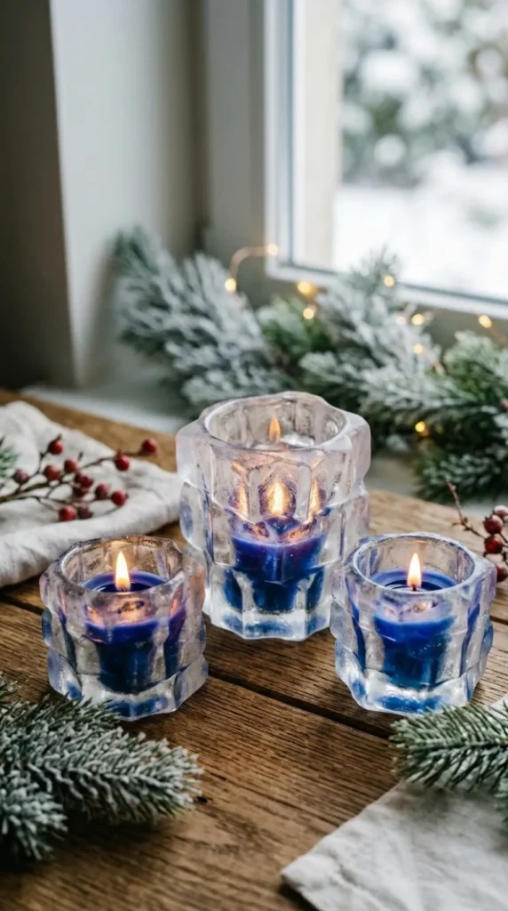 frosted glass candle holder ideas