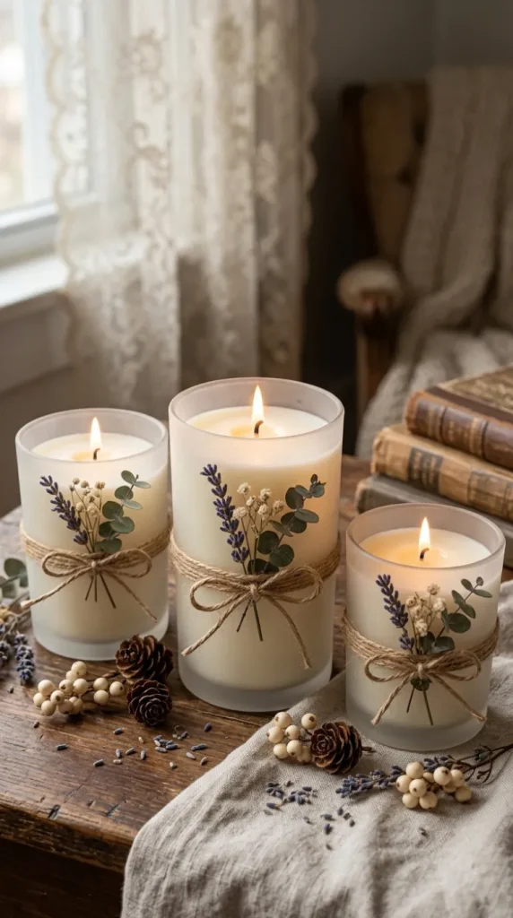 frosted glass candle holder ideas