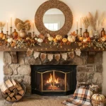 17 Rustic Mantel Fall Decor Ideas to Transform Your Living Room mantel fall decor ideas