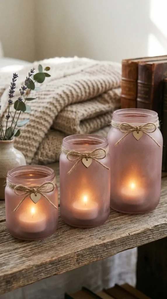 frosted glass candle holder ideas