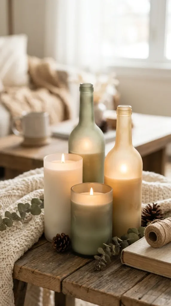 frosted glass candle holder ideas