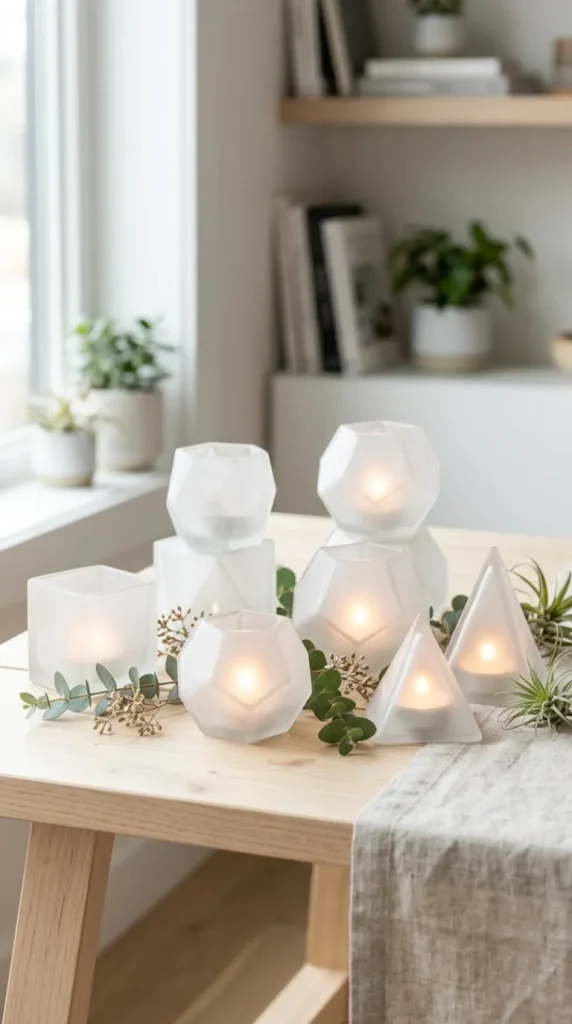 frosted glass candle holder ideas