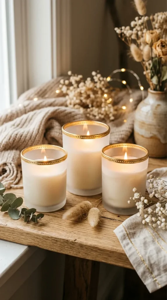 frosted glass candle holder ideas