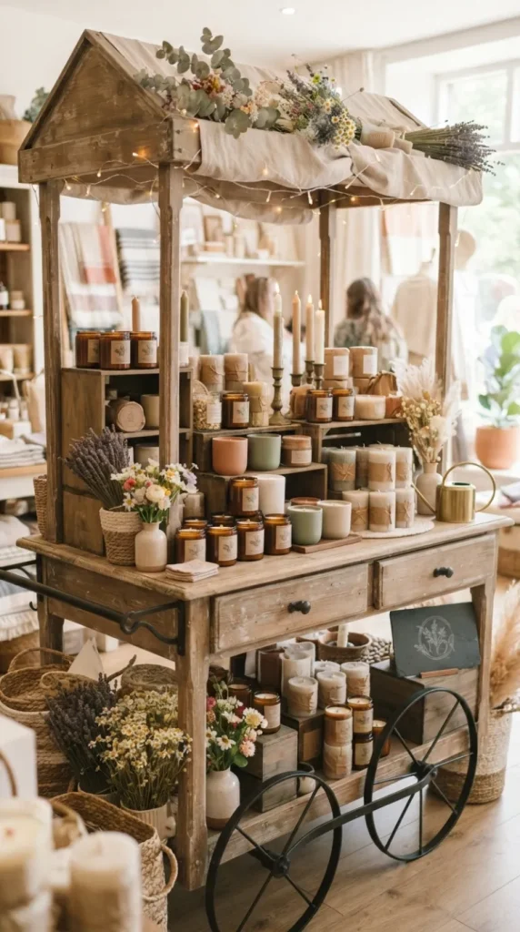 retail candle display ideas