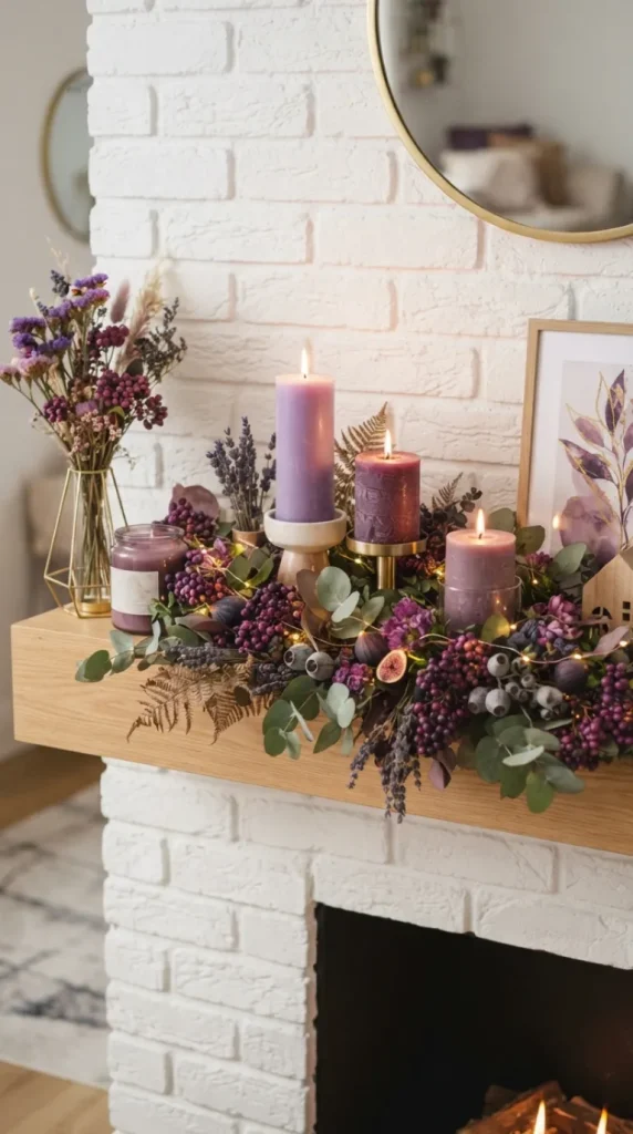 Purple candle decoration ideas