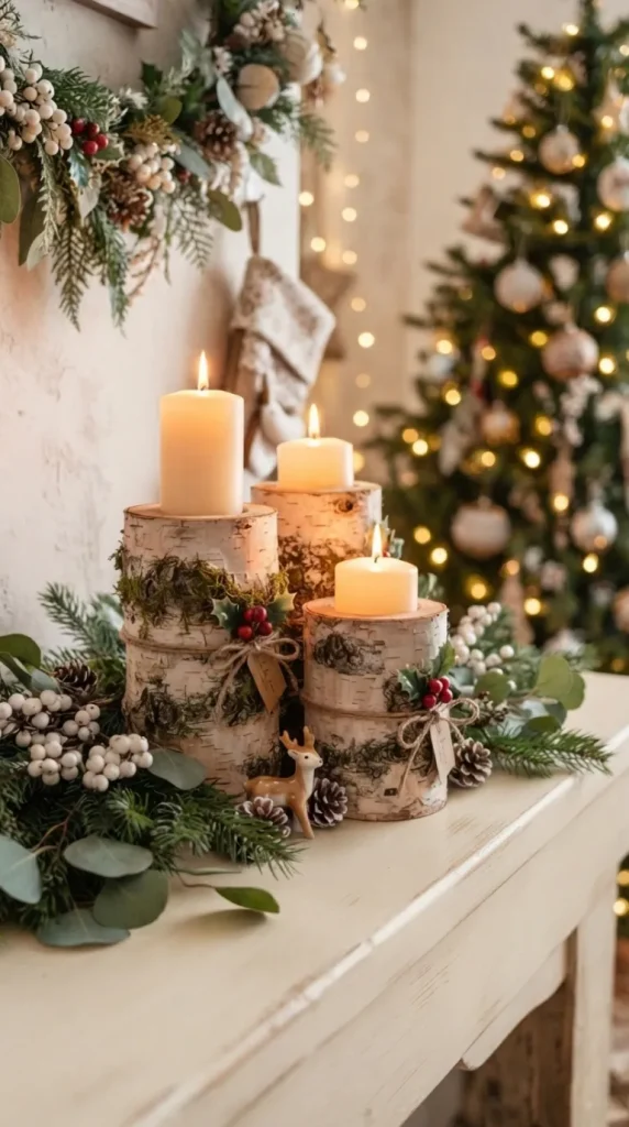 DIy Christmas candle decor ideas