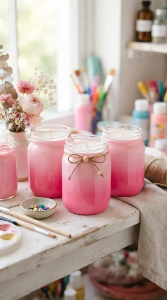 Candle jar painting ideas