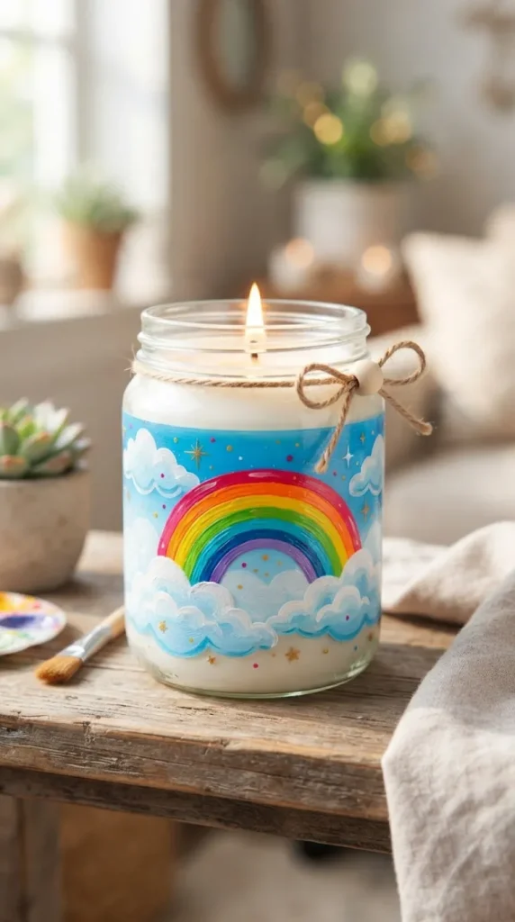 Candle jar painting ideas