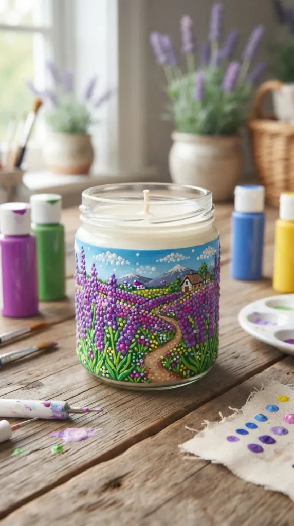 Candle jar painting ideas