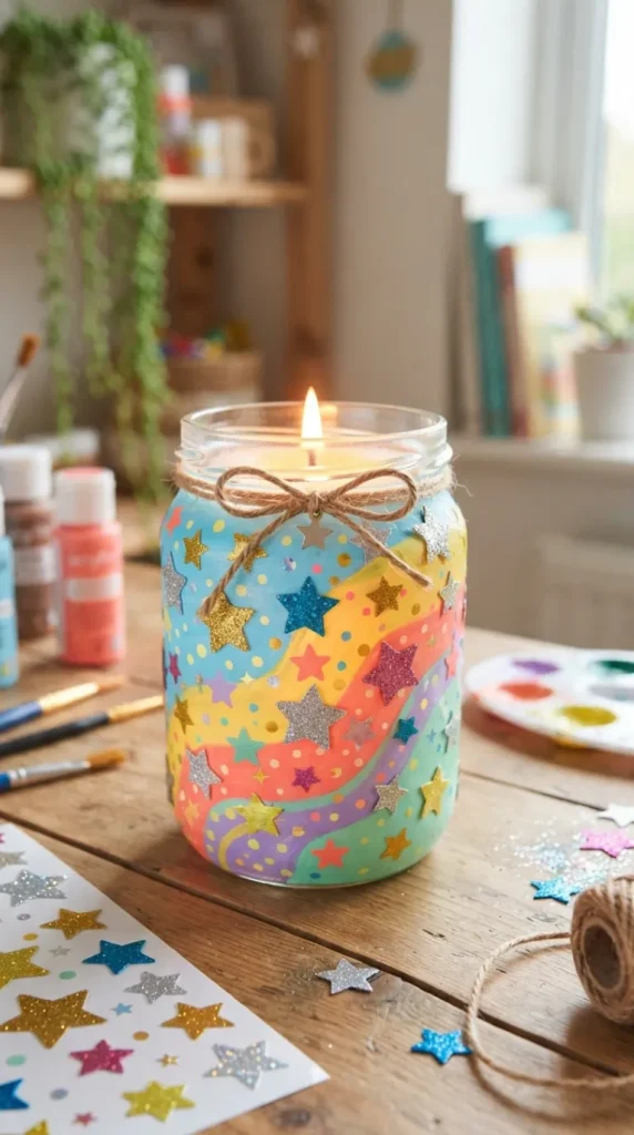 Candle jar painting ideas