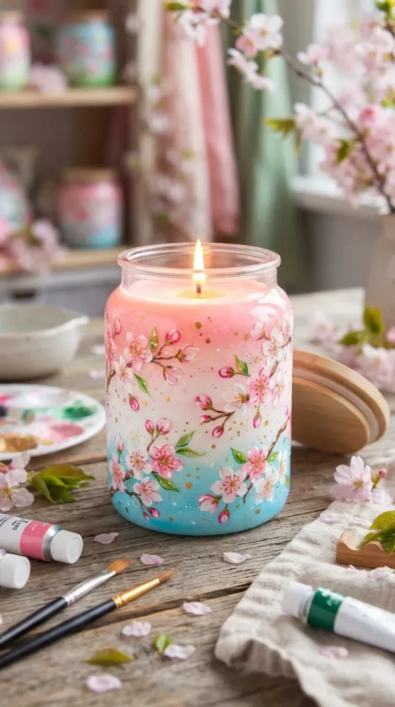 Candle jar painting ideas