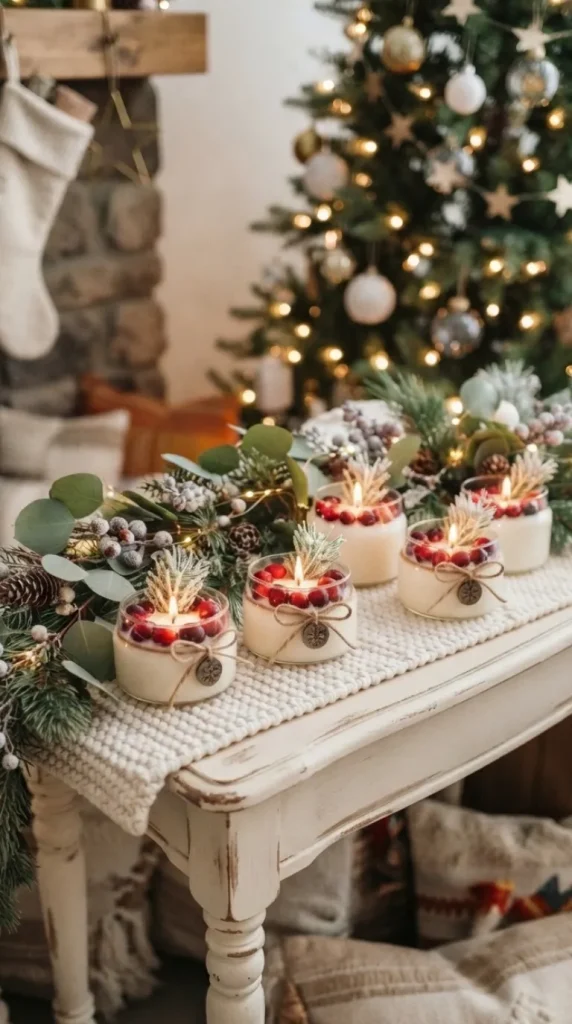 DIY Christmas candle decoration ideas
