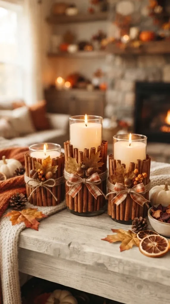 DIY fall candle holder ideas