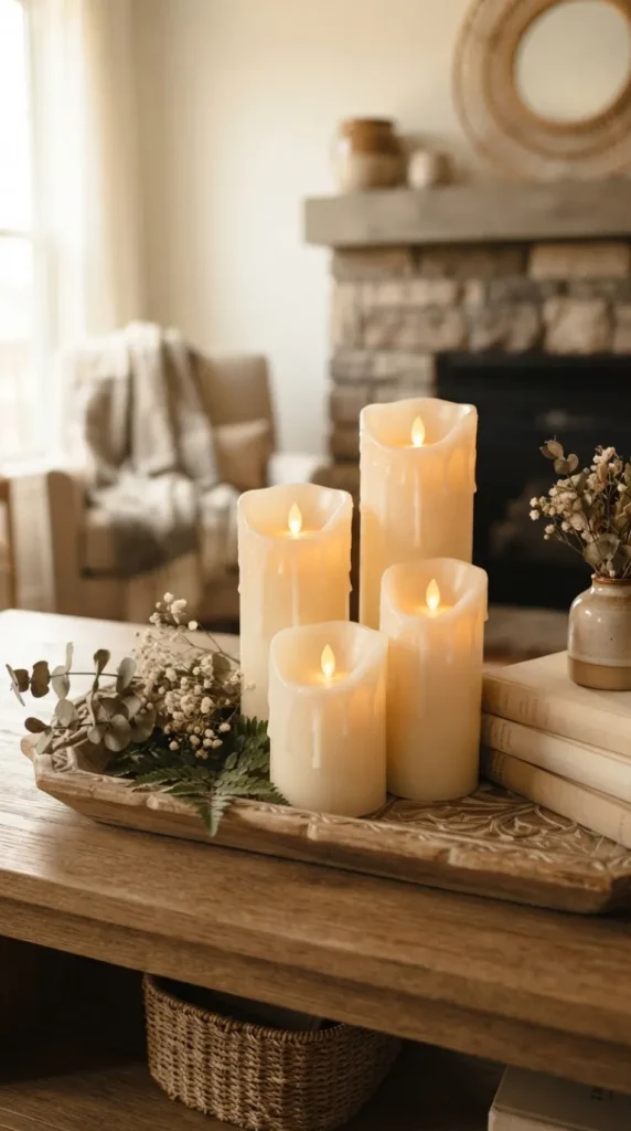 fake candle decor ideas