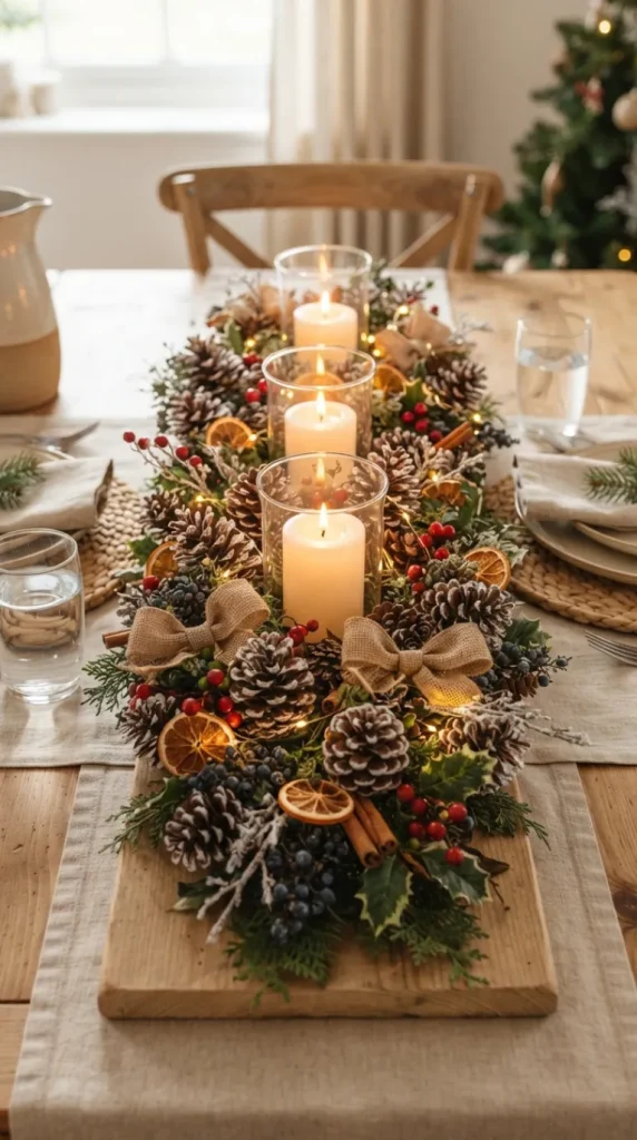 Pine Cone Candle Centerpiece Ideas