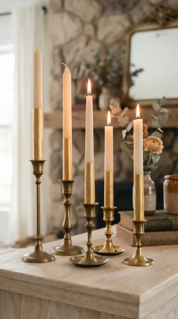 gold candle decor ideas