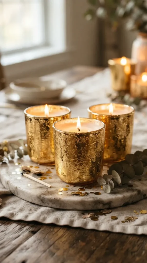 gold candle decor ideas