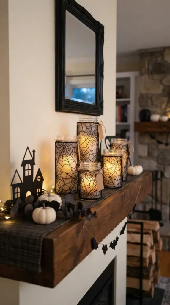 Halloween candle jar crafts