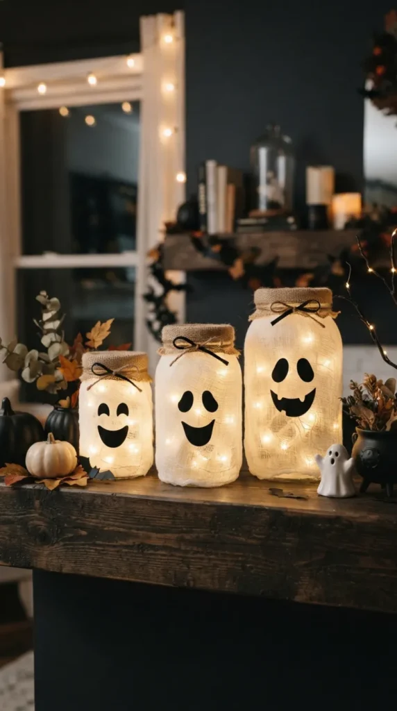 Halloween candle jar crafts