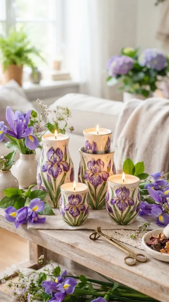 Purple candle decoration ideas