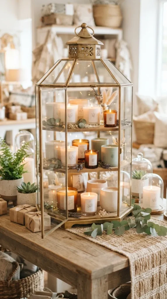 retail candle display ideas
