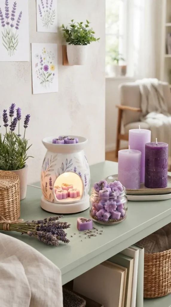 Purple candle decoration ideas