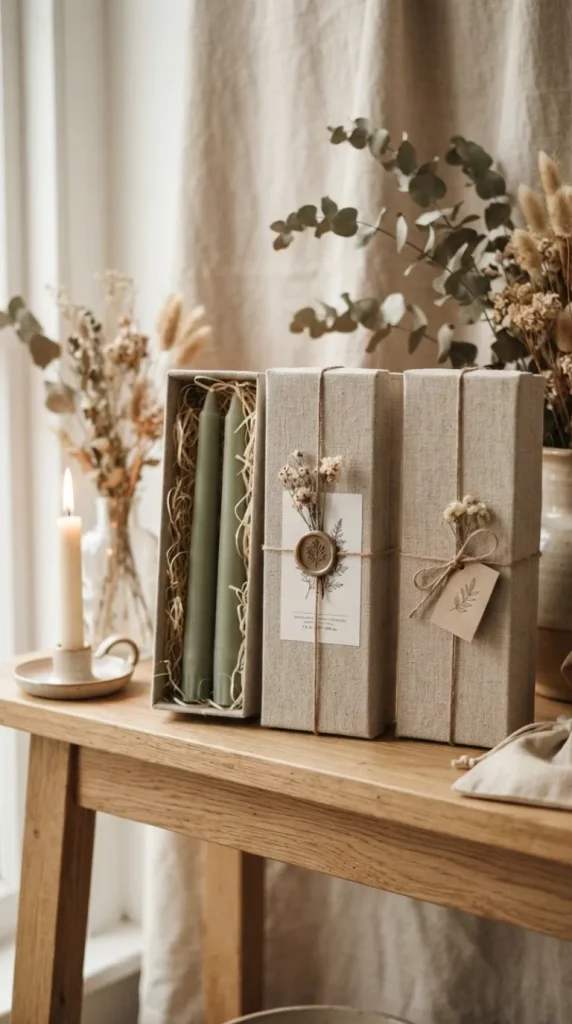taper candle packaging ideas