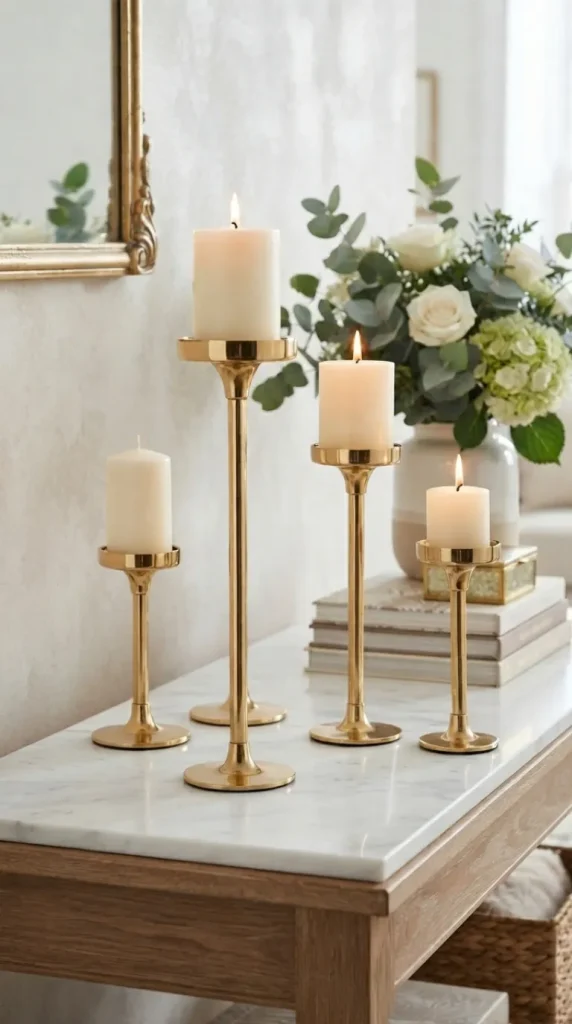 gold candle decor ideas