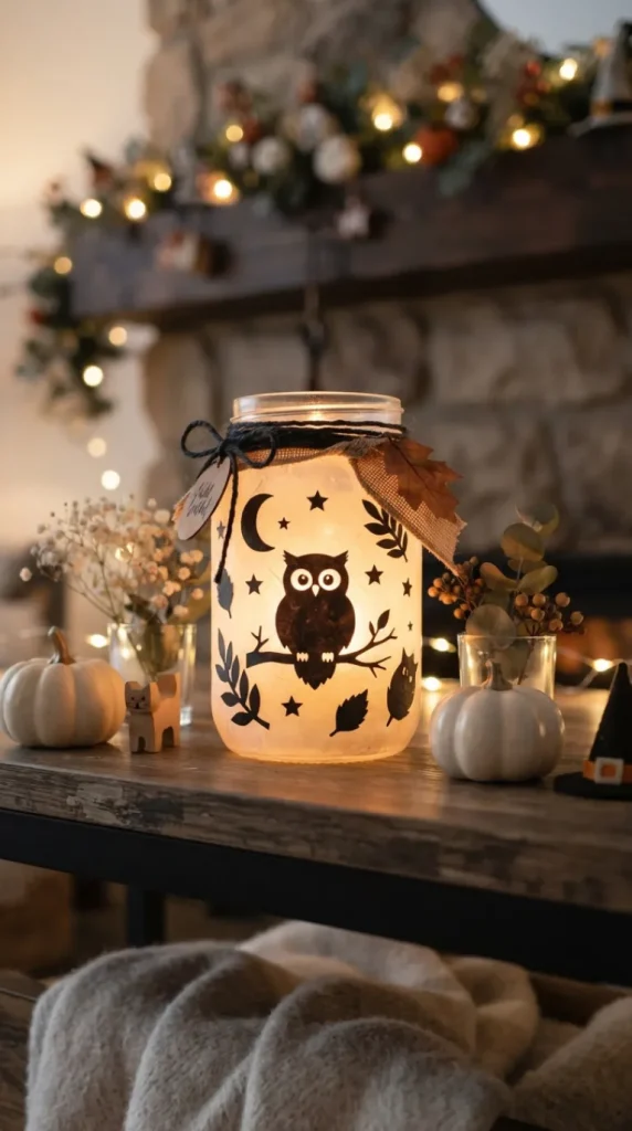 Halloween candle jar crafts