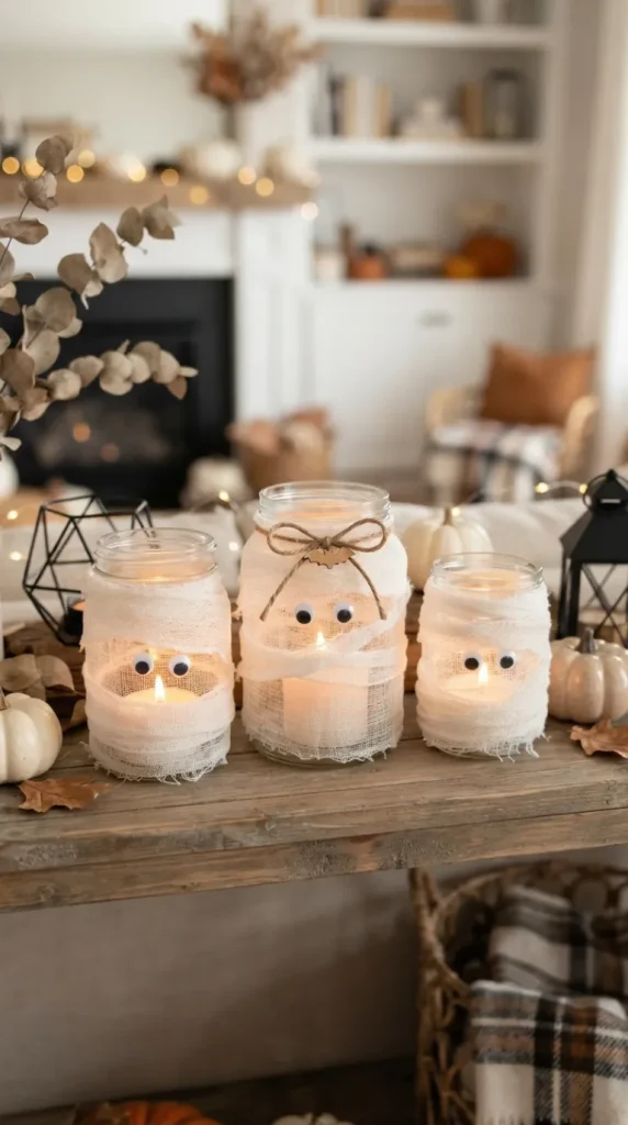 Halloween candle jar crafts