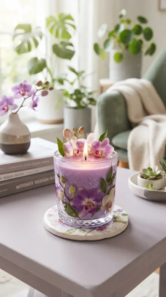 Purple candle decoration ideas