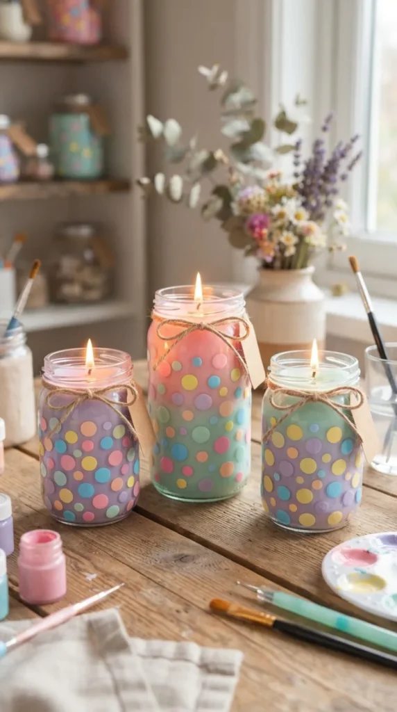 Candle jar painting ideas