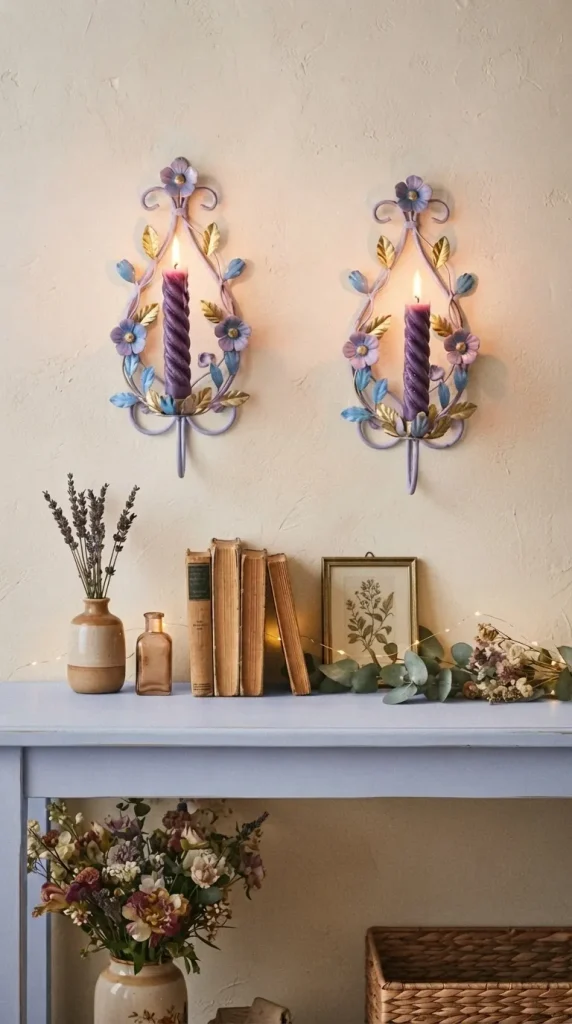 Purple candle decoration ideas
