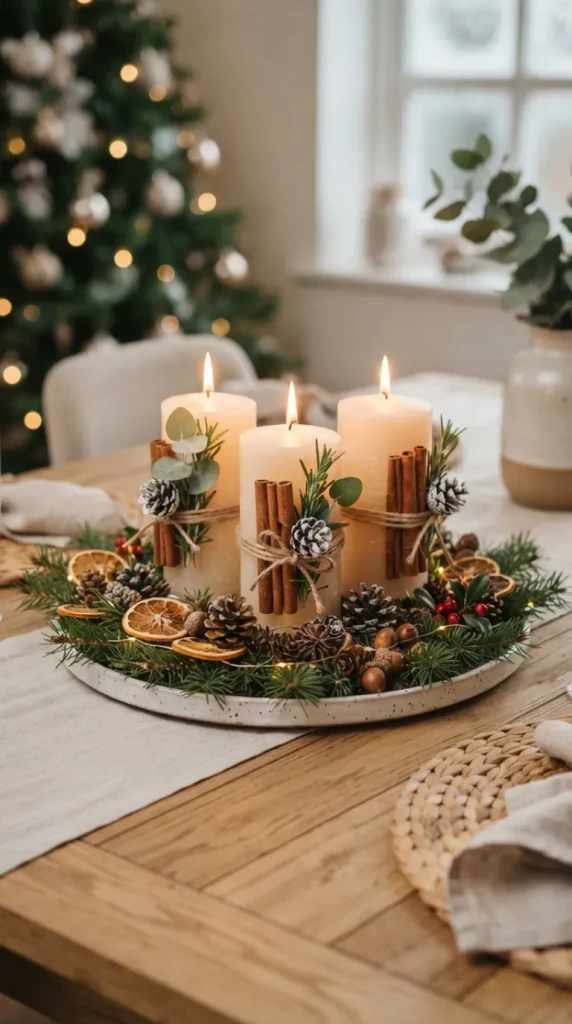 Pine Cone Candle Centerpiece Ideas