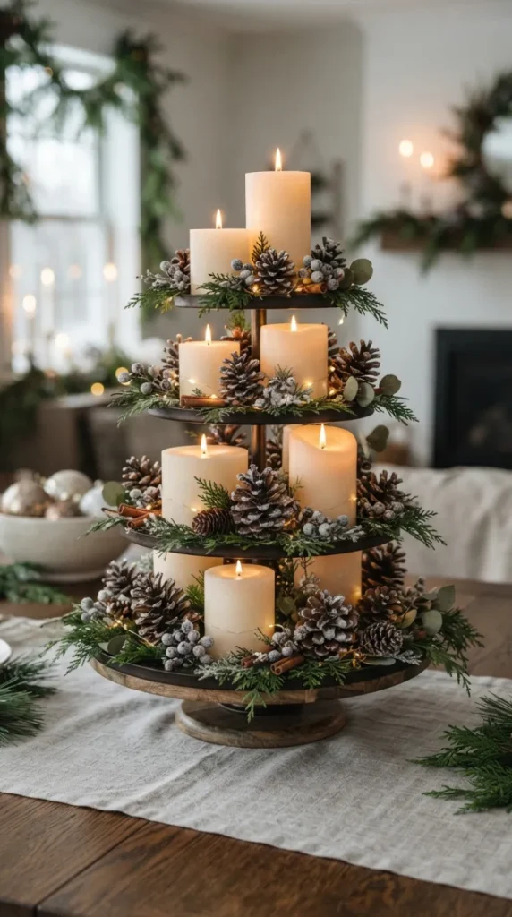 Pine Cone Candle Centerpiece Ideas
