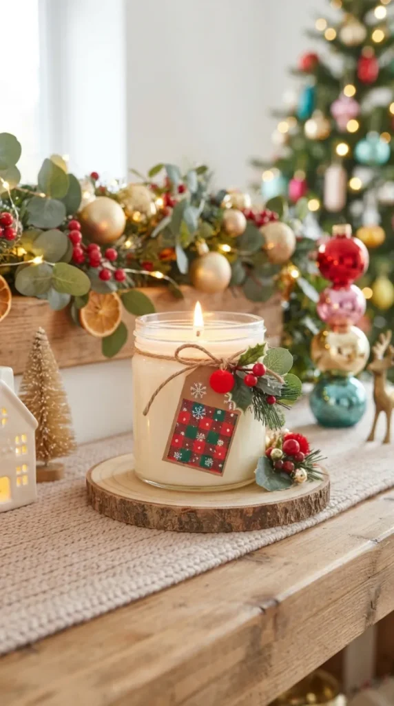 DIY Christmas candle decoration ideas