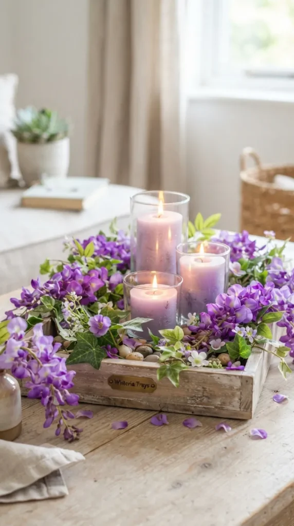 Purple candle decoration ideas