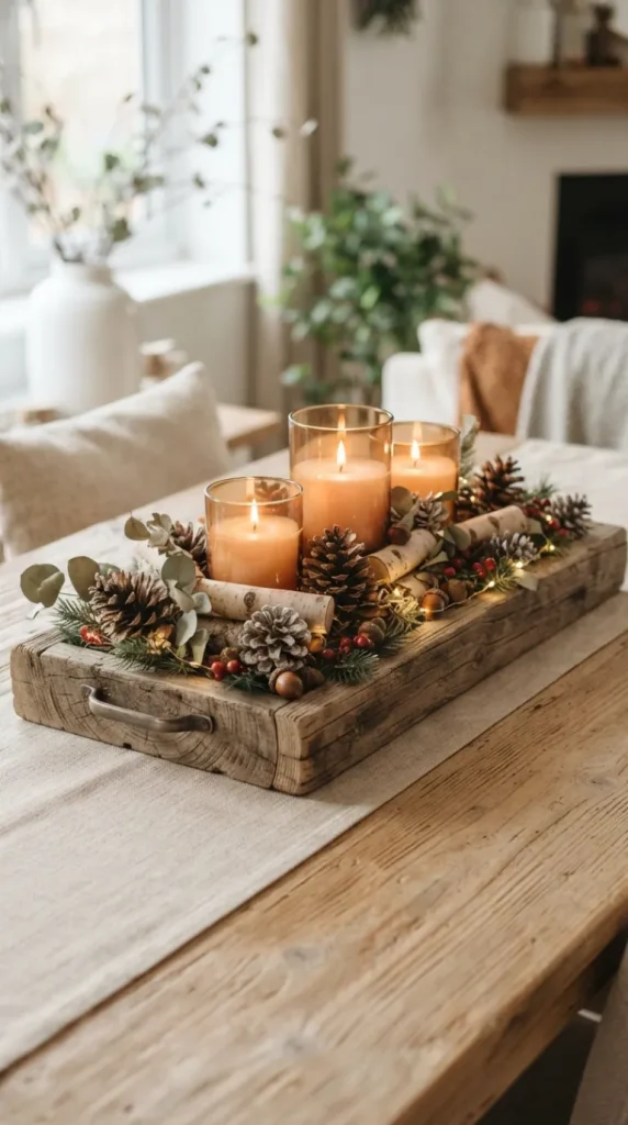 Pine Cone Candle Centerpiece Ideas