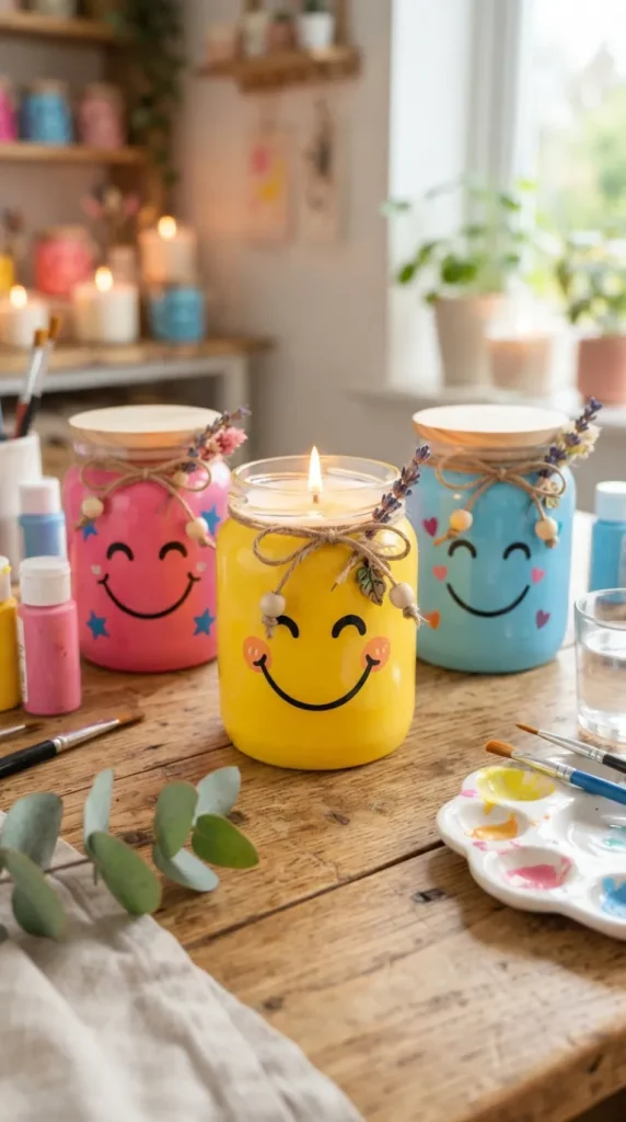 Candle jar painting ideas