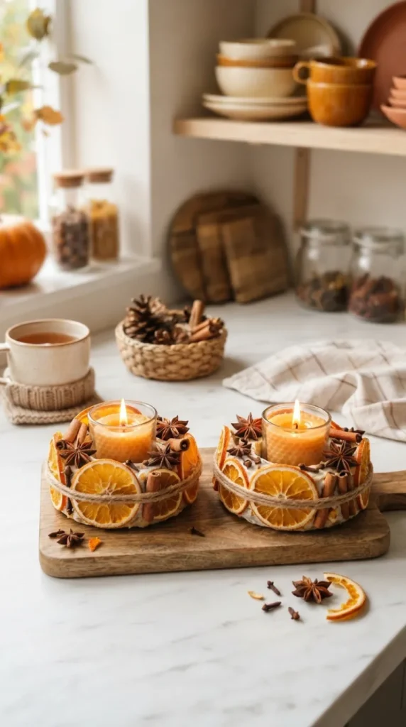 DIY fall candle holder ideas