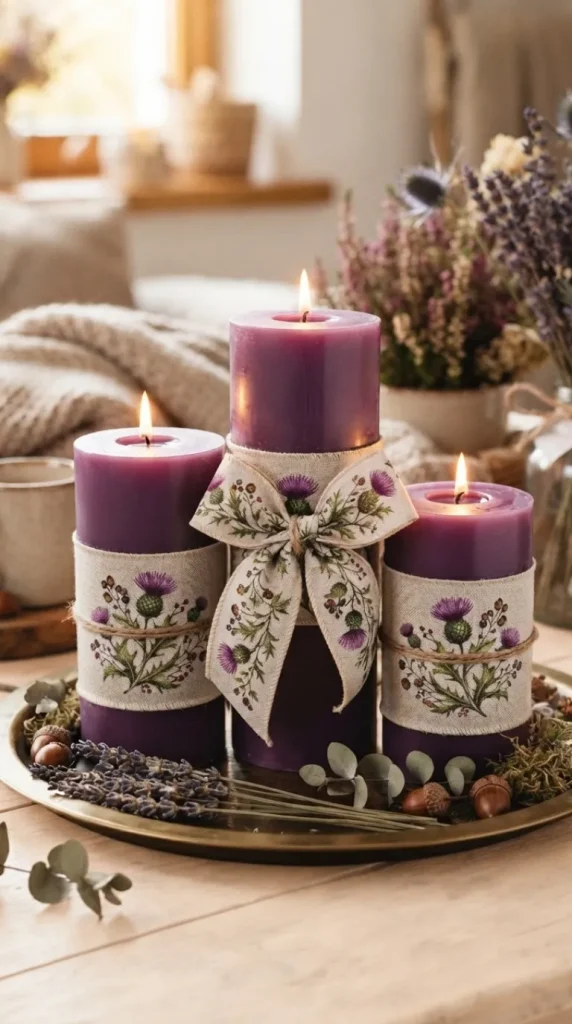 Purple candle decor ideas