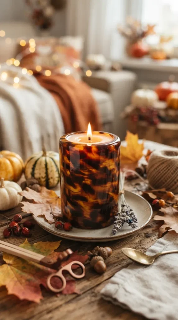 autumn candle painting ideas